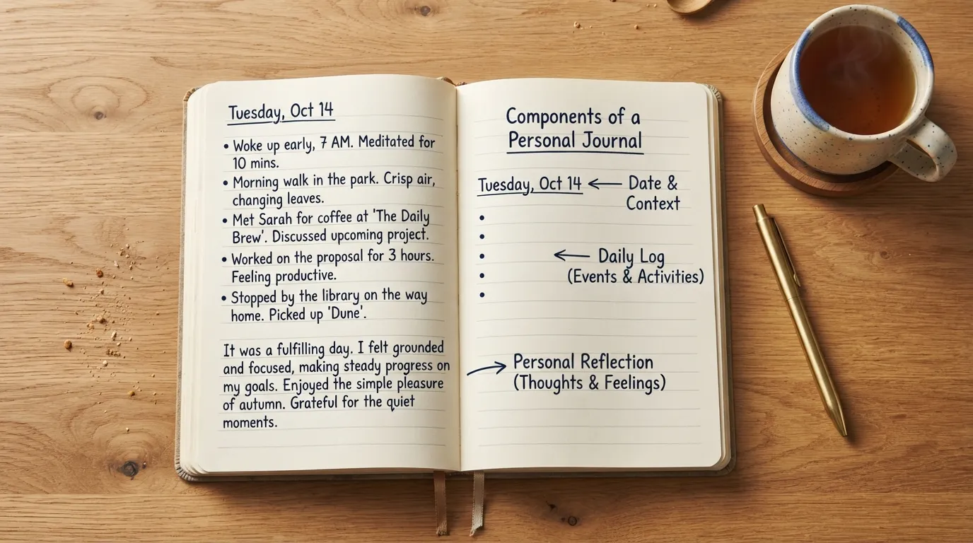 What Is a Journal - Handwritten Personal Journal vs Digital Diary Example