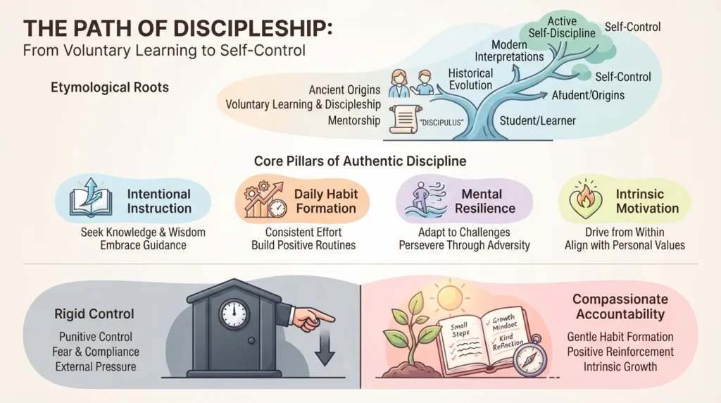 A conceptual visual showing a warm, encouraging environment representing a softer, positive alternative to discipline.