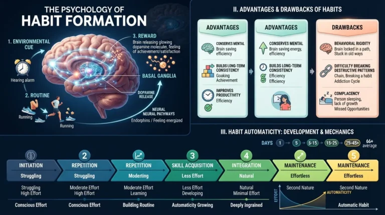 Habit Formation Psychology: How Habits Form in the Brain Process, Benefits & Drawbacks