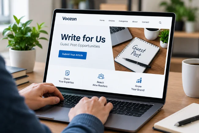 Voozon.com guest post submission page