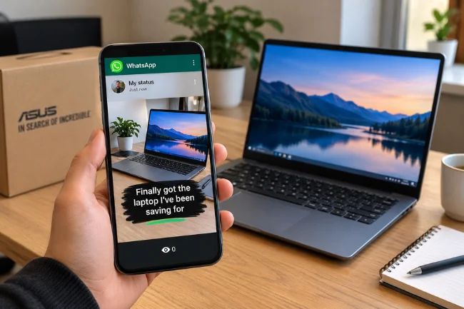 New Laptop Status for WhatsApp