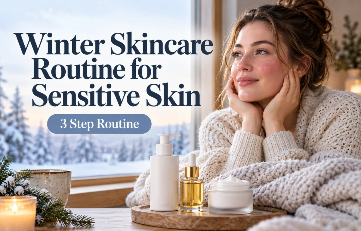 Winter Skincare Routine for Sensitive Skin with 3 Essential Products